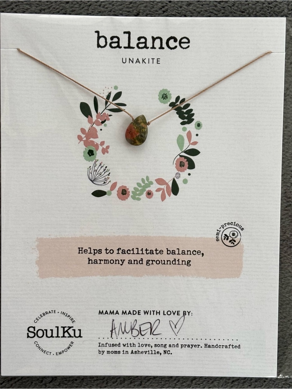 SoulKu Unakite Healing Necklace